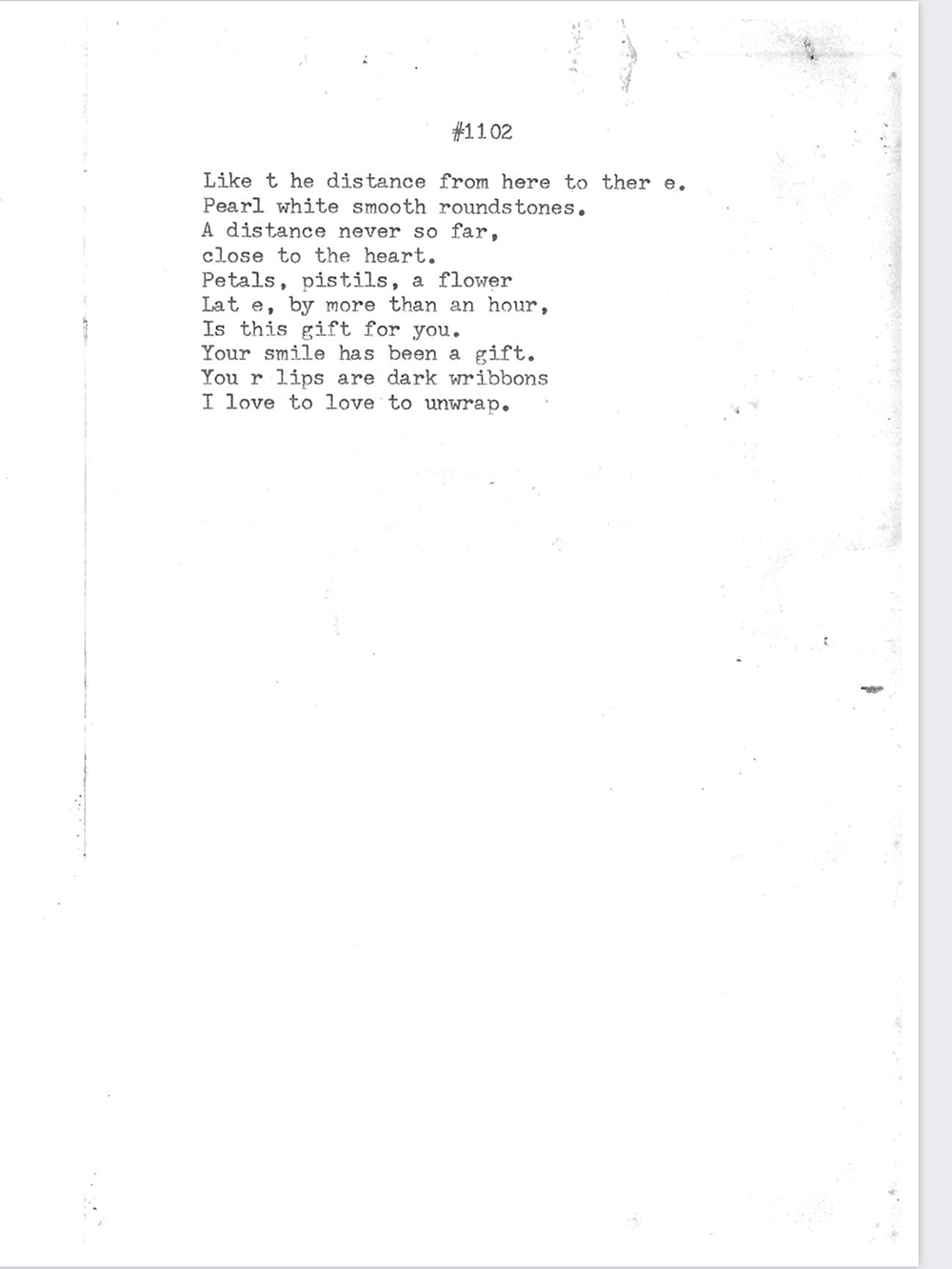 an image of typewritten text